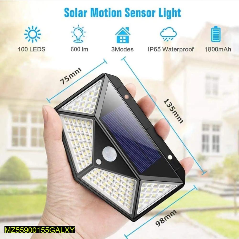 Solar Motion Sensor Outdoor Wall Light, Pack of 4